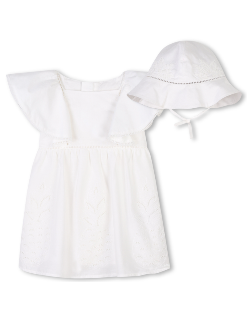 Chloé Chloé - witte jurk met hoedje