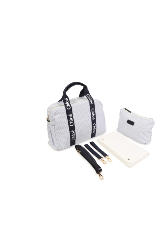 Chloé Chloé - Marine Luiertas blauw/wit gestreept