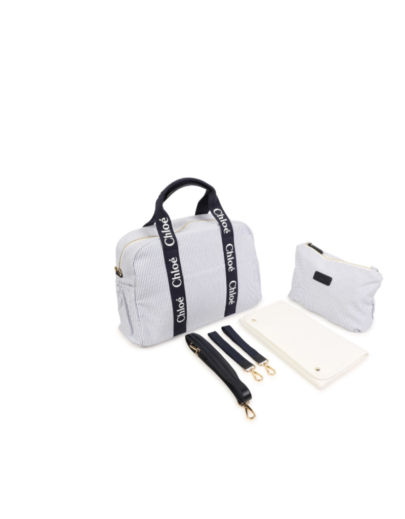 Chloé Chloé - Marine Luiertas blauw/wit gestreept