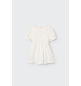 Cozmo Cozmo - Linen jurk - Nora  ivoor