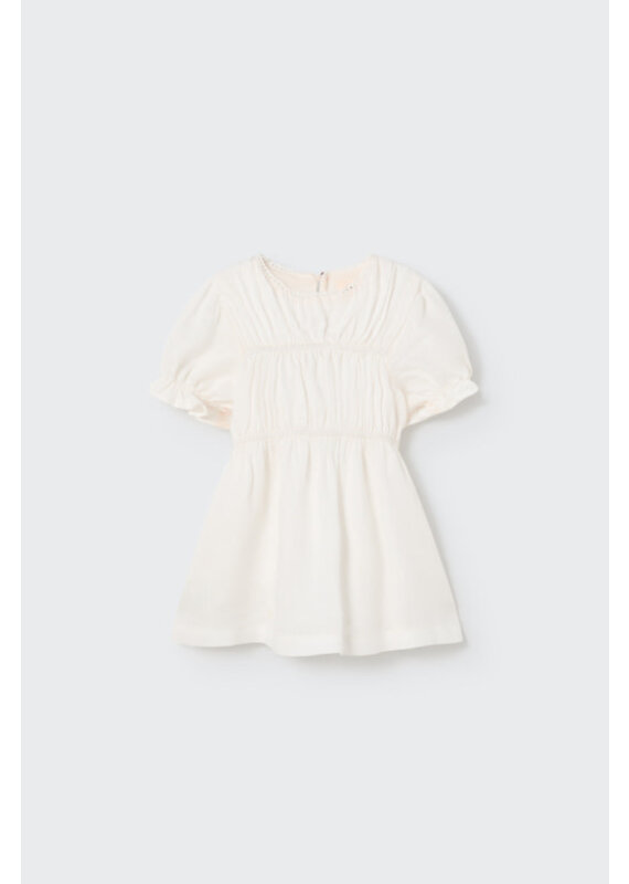 Cozmo Cozmo - Linen jurk - Nora  ivoor