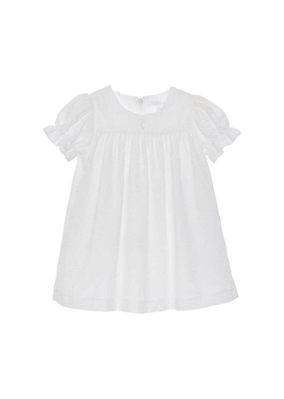 Patachou Patachou - wit kleedje met kante mouwen