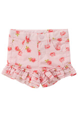 Natini Natini - roze bloemen short - ruffle