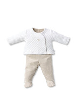 First First-set- Oslo-Crossed top with pants-beige