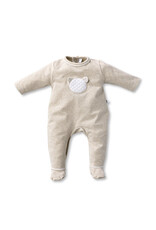 First First-rompersuit- Oslo Teddy front- Beige