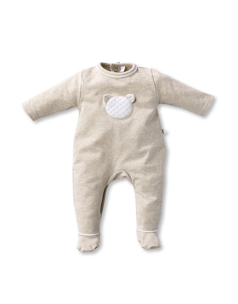 First First-rompersuit- Oslo Teddy front- Beige