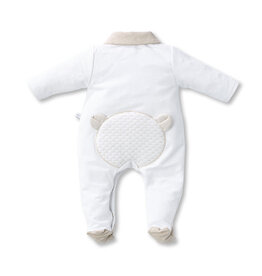 First First-rompersuit- Oslo Teddy backside- wit/beige