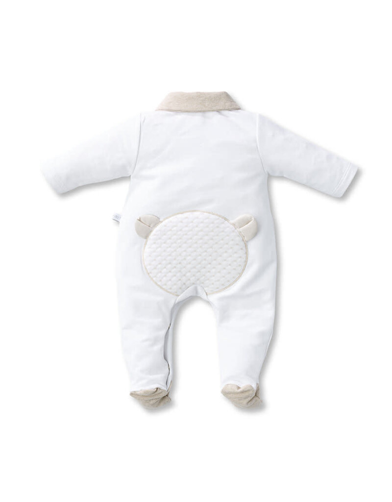 First First-rompersuit- Oslo Teddy backside- wit/beige
