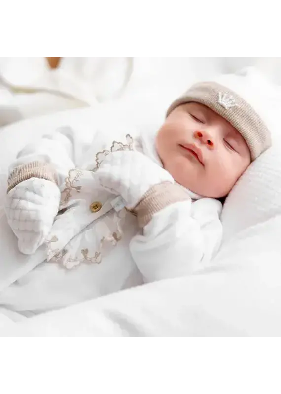 First First-muts rib crown-wit/beige