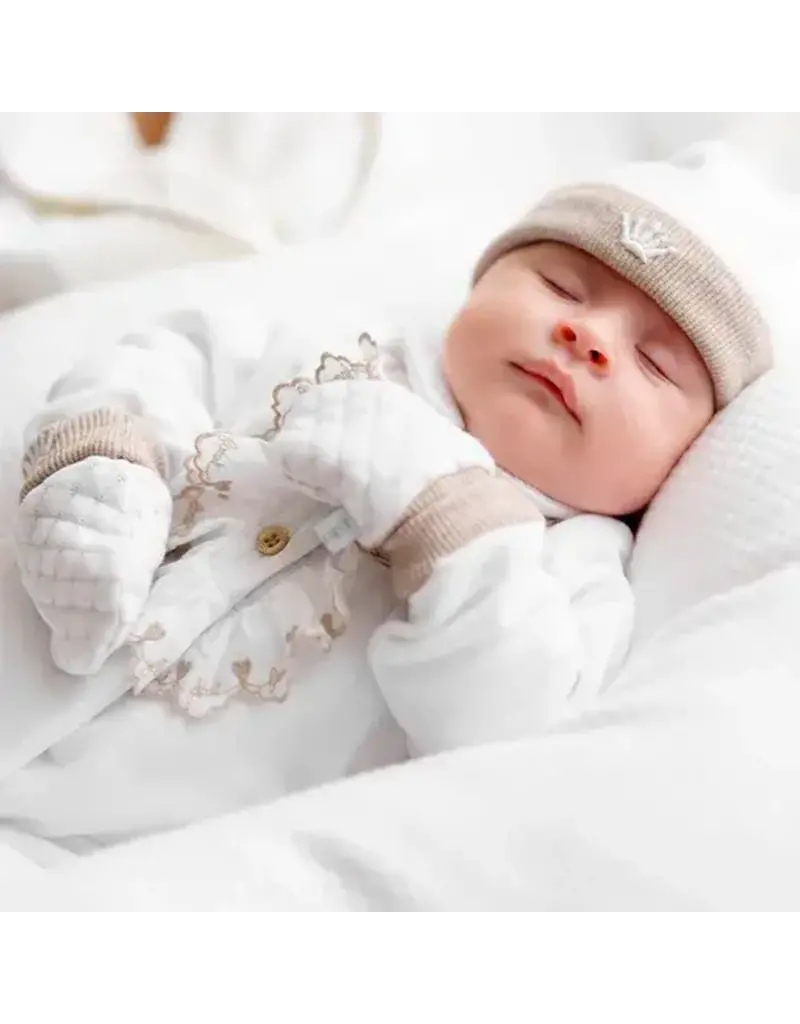 First First-muts rib crown-wit/beige