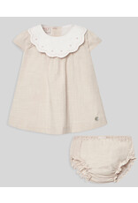 Paz Rodriguez Paz Rodriguez - Kleed met bloomer beige girls