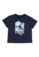 mayoral Mayoral - t-shirt blauw met 3D letters