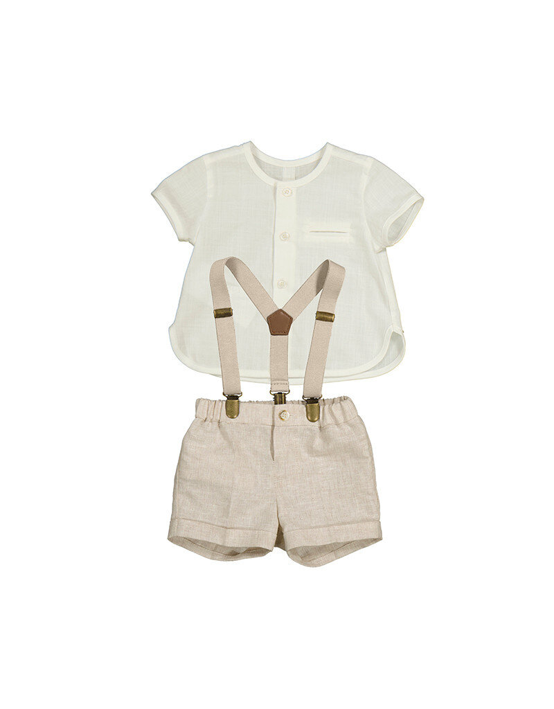 mayoral Mayoral -  t-shirt met short en salopet