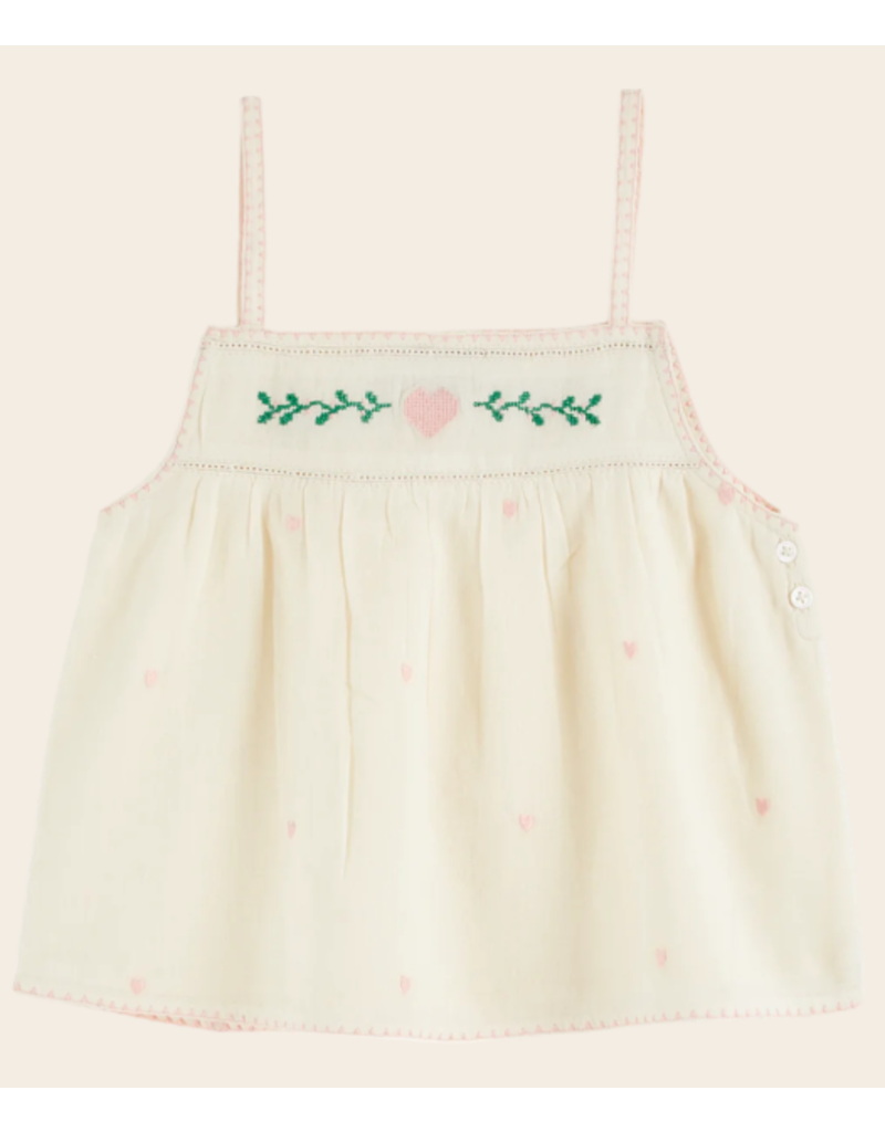 Emile & Ida Emile & Ida - Top hearts - Ecru