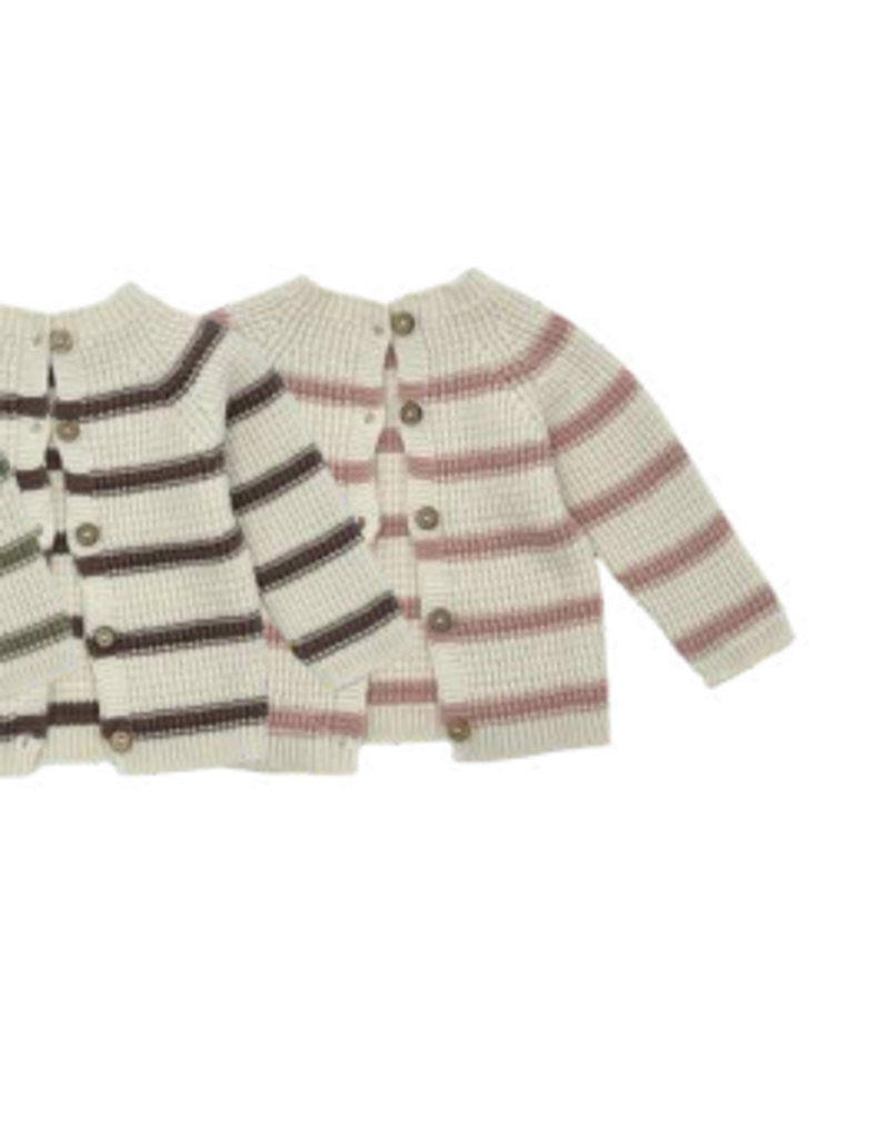 Li & Me Knitted Striped sweater - Bochi cream/rose