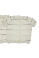 Li & Me Striped short sleeve sweater - Cream/toasted