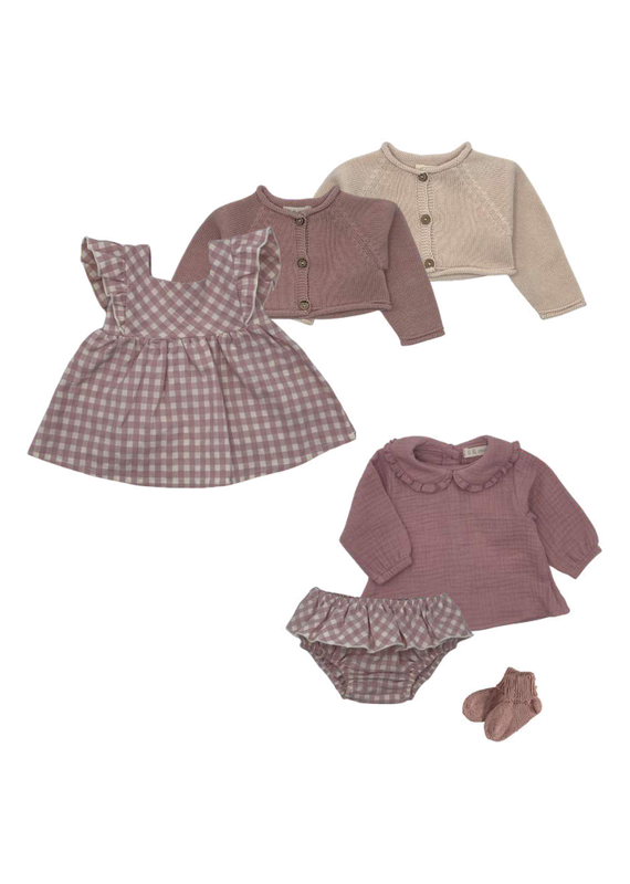 Li & Me Blouse - Hazel Vichy roze