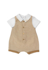 Barcellino Witte T-shirt met bruine bodysuit
