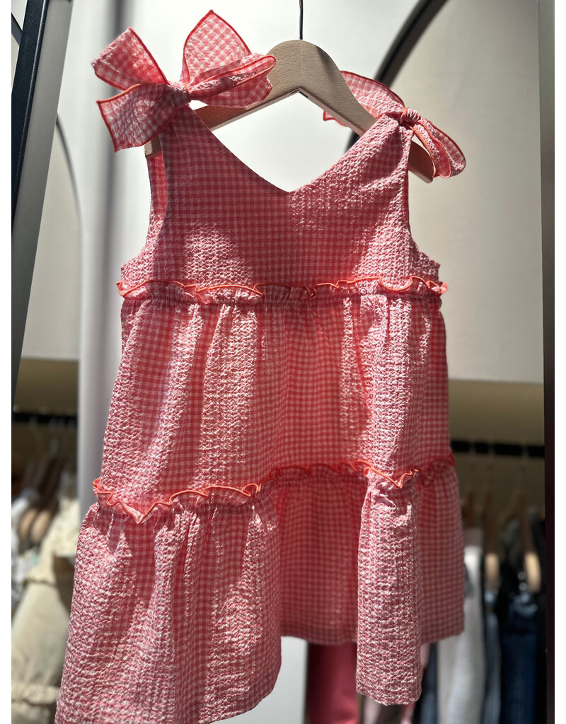 Lalalù- geruit kleedje met strikjes