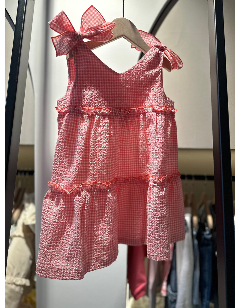 Lalalù- geruit kleedje met strikjes