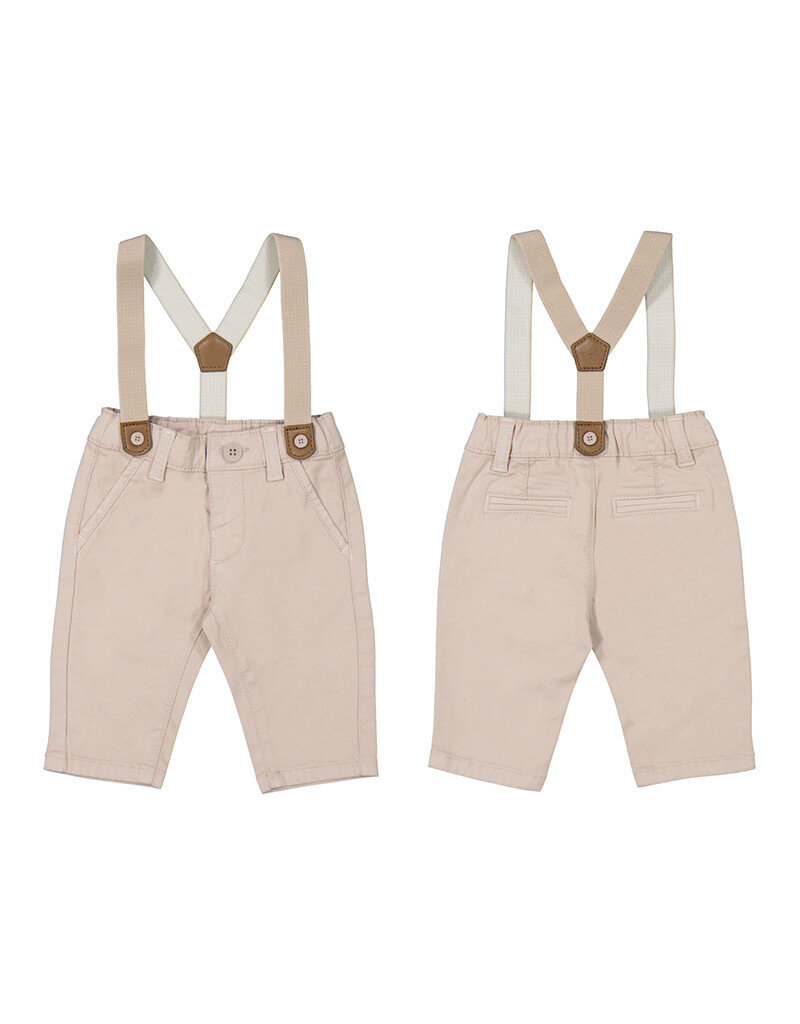mayoral Mayoral - Broek met bretellen- beige