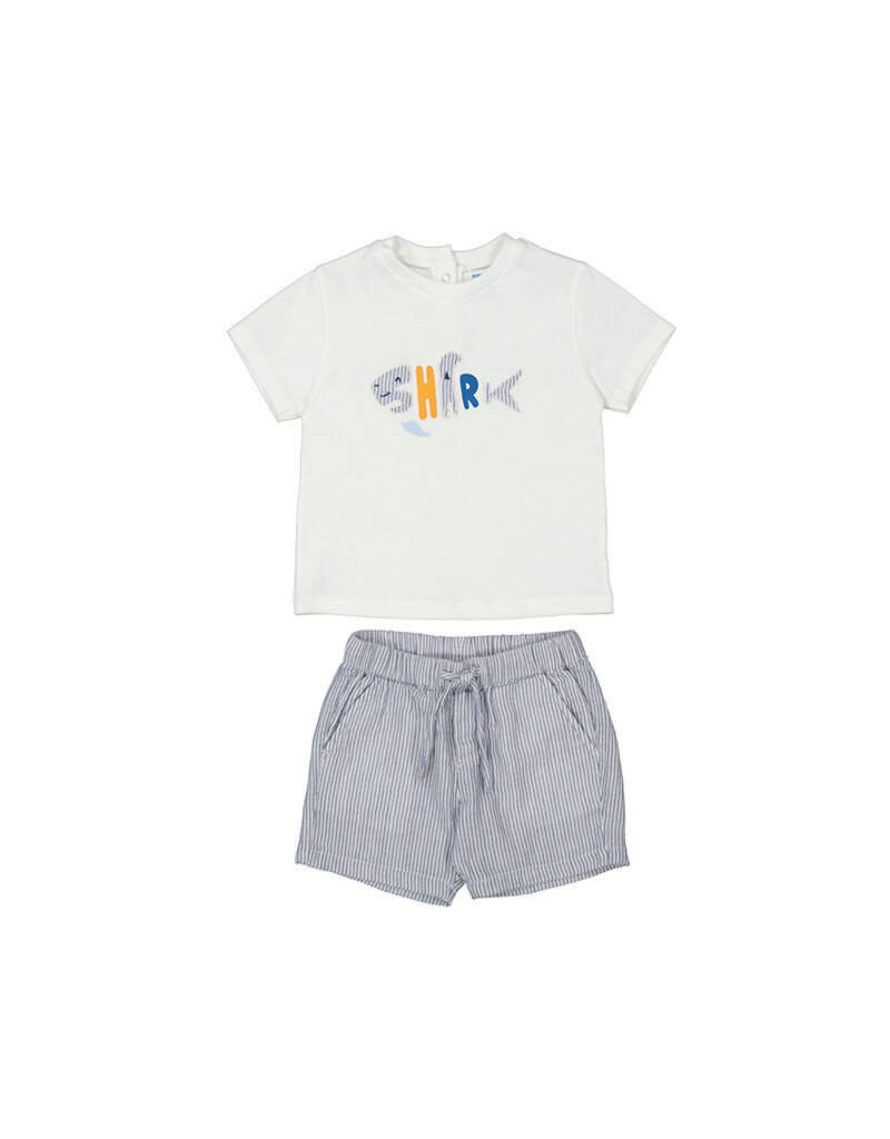 mayoral Mayoral - Striped short en Tshirt shark