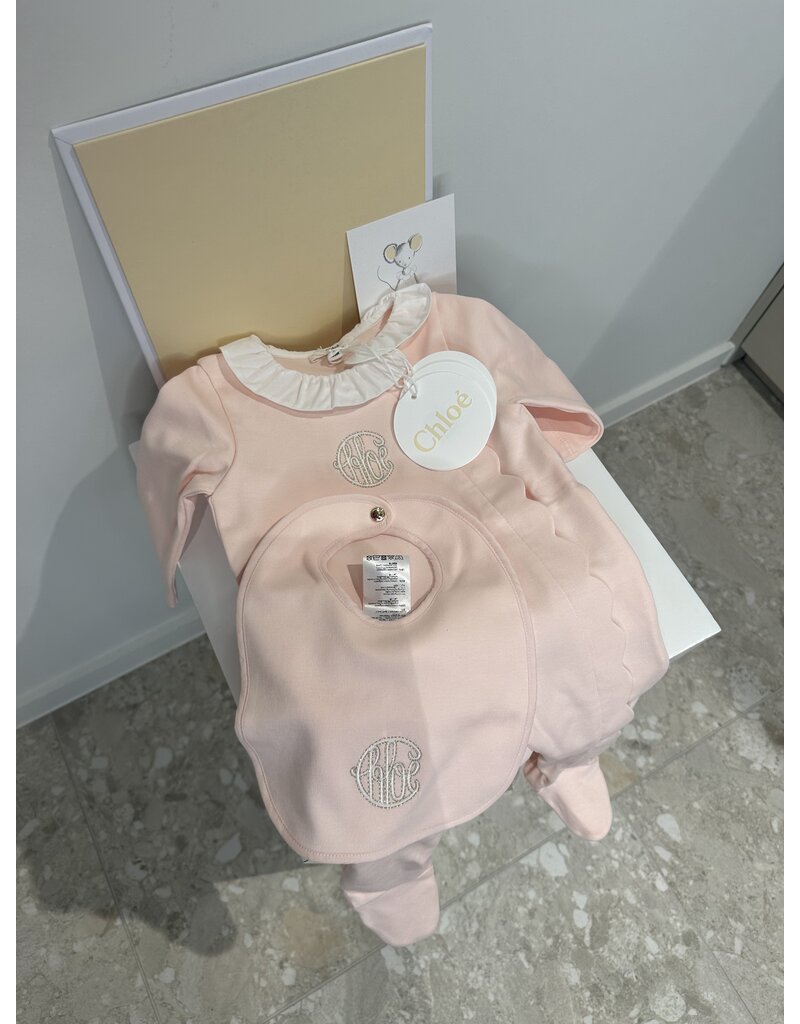 Chloé Chloé - Newborn set - Kruippakje roze en slab