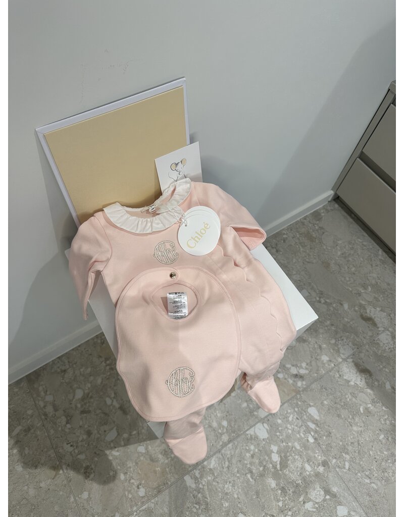 Chloé Chloé - Newborn set - Kruippakje roze en slab
