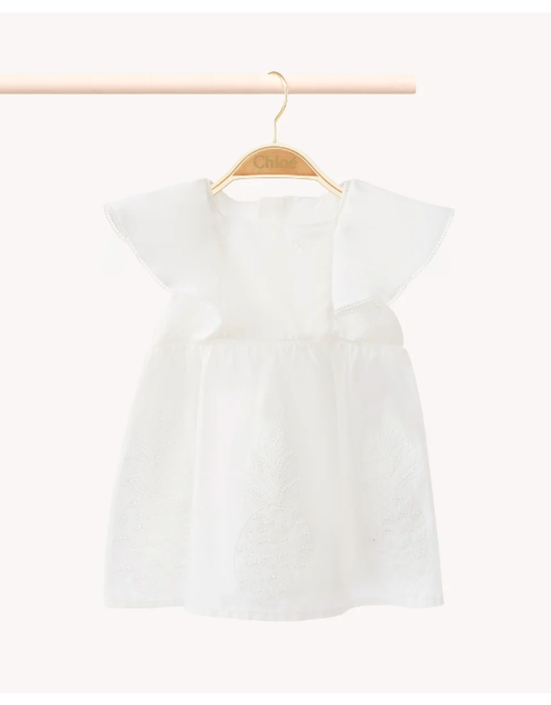 Chloé Chloé - witte jurk met hoedje