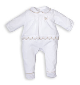 First First - Kruippakje meisje wit/beige