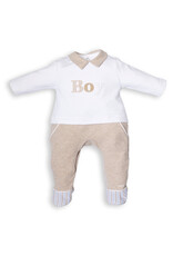 First First - Kruippakje wit/beige BOY