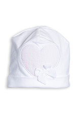 First First - Newborn muts - wit/roze strikje  38