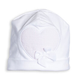 First First - Newborn muts - wit/roze strikje  38