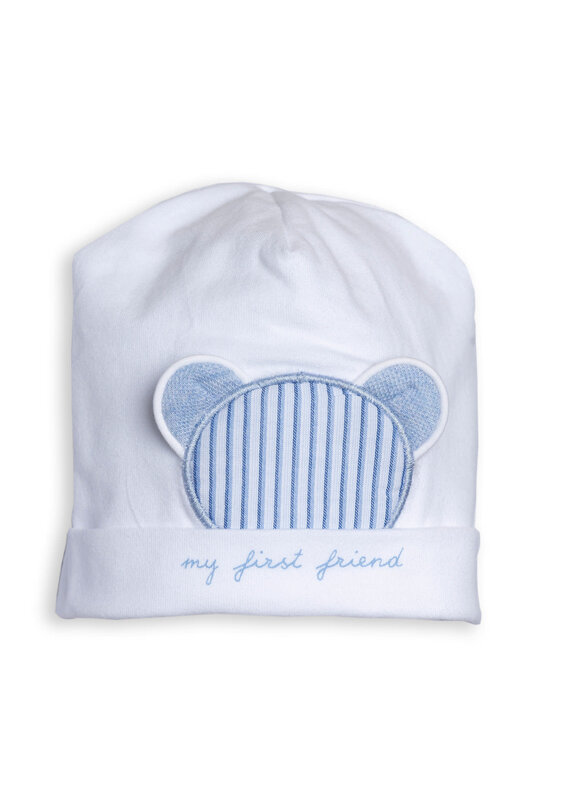 First First - Newborn muts - wit/blauw beer first friend 38