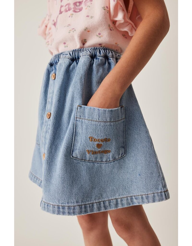 Tocoto Vintage - Jeans rok met zakken