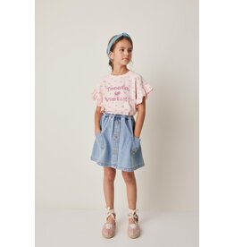 Tocoto Vintage - cropped blouse (spons) ruffle pink