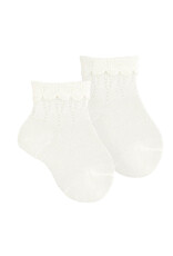 Condor Ceremonie kousen - laag, open haakwerk - NATA 202