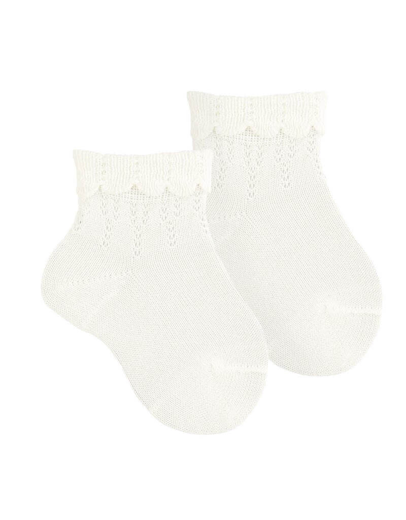 Condor Ceremonie kousen - laag, open haakwerk - NATA 202