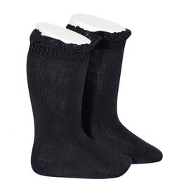 Condor Kniekous met kantenrand aan boord - 480 - marino