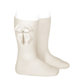 Condor Kniekousjes condor - linnen met strik T2 (12/24m)