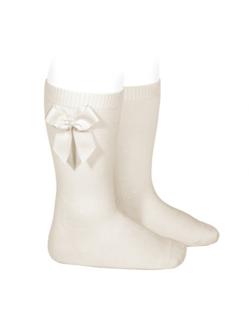 Condor Kniekousjes condor - linnen met strik T2 (12/24m)