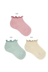 Condor Ruffle rib enkel sok - linen/nougat