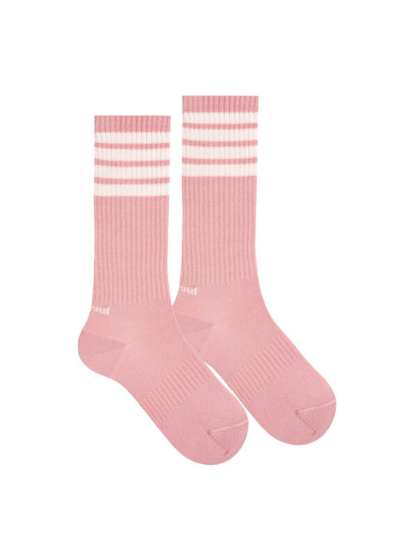 Condor Sportieve striped kousen - roze