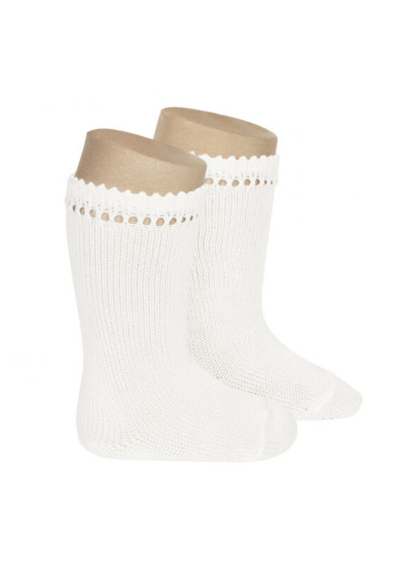 Ceremonie (knitted) kousjes maat T000 - wit