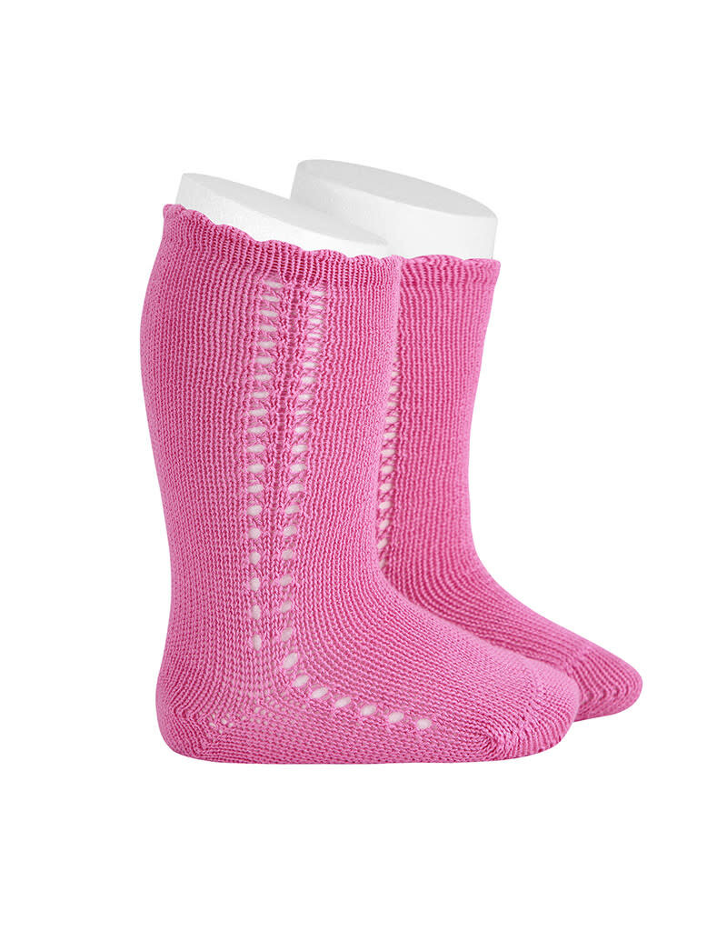 Condor Sokjes open haakwerk - 513 - Fucsia