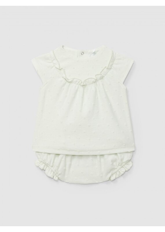 Laranjinha Laranjinha set Polka dots licht groen