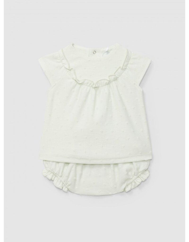 Laranjinha Laranjinha set Polka dots licht groen