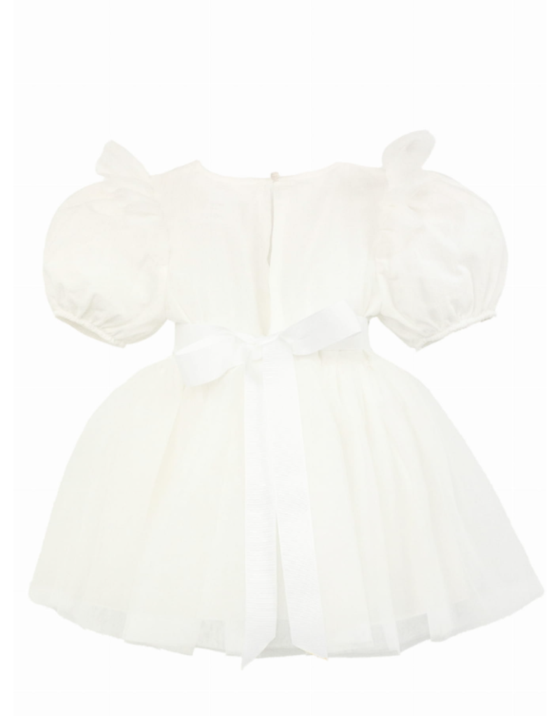 jamiks Jurk GOLDIE met bloemen - off white