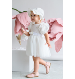 jamiks Jurk GOLDIE met bloemen - off white