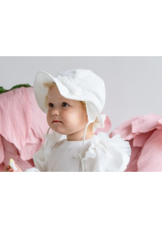 jamiks Zonnehoed - Goldie met bloemen offwhite